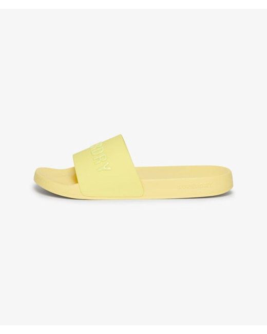 Superdry Yellow & Co Vegan Logo Pool Sliders