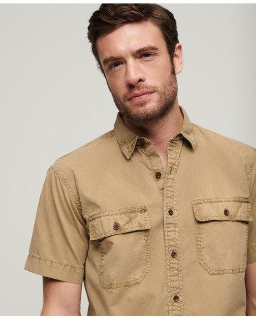Superdry Natural Military Short Sleeve Shirt for men