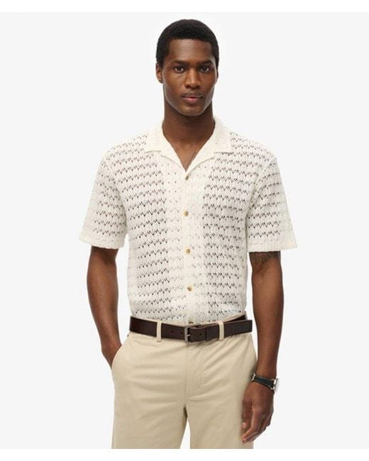 Superdry Natural & Co Knitted Texture Shirt for men