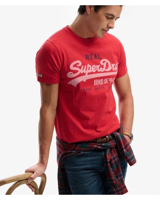 Superdry Red & Co Vintage Logo Classic T-shirt for men