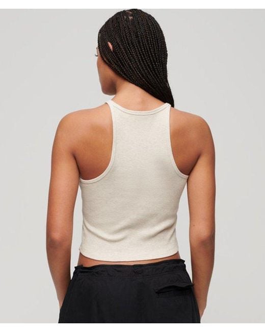 Superdry Gray & Co Essential Logo Racer Vest Top