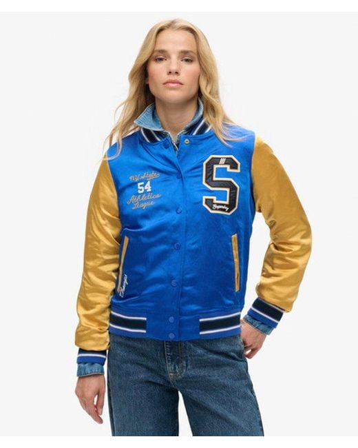 Superdry Blue & Co Luxe Varsity Jacket