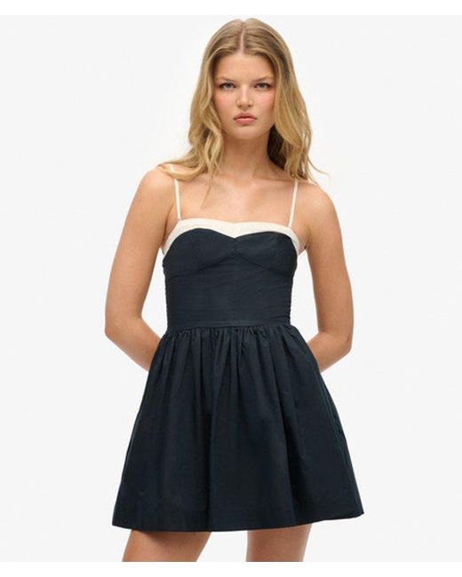 Superdry Blue Corset Cami Mini Dress