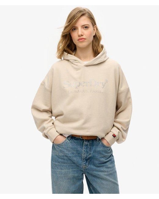 Superdry Natural & Co Venue Metallic Relaxed Hoodie