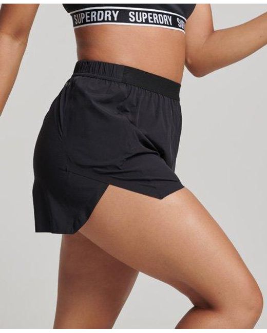 Superdry Black Sport Run Shell Shorts