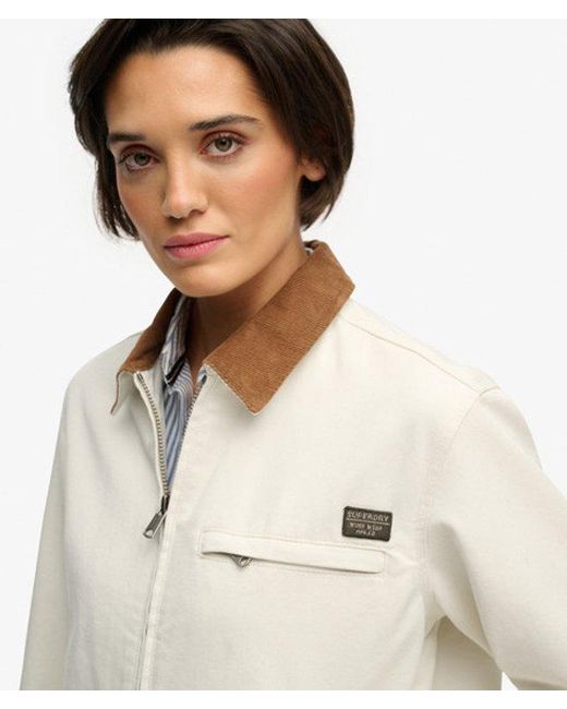 Superdry Natural & Co Cord Collar Ranch Jacket
