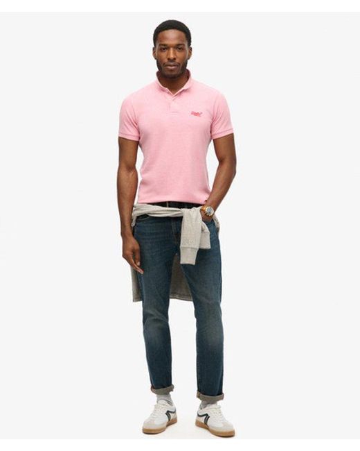 Superdry Red & Co Classic Pique Polo Shirt for men
