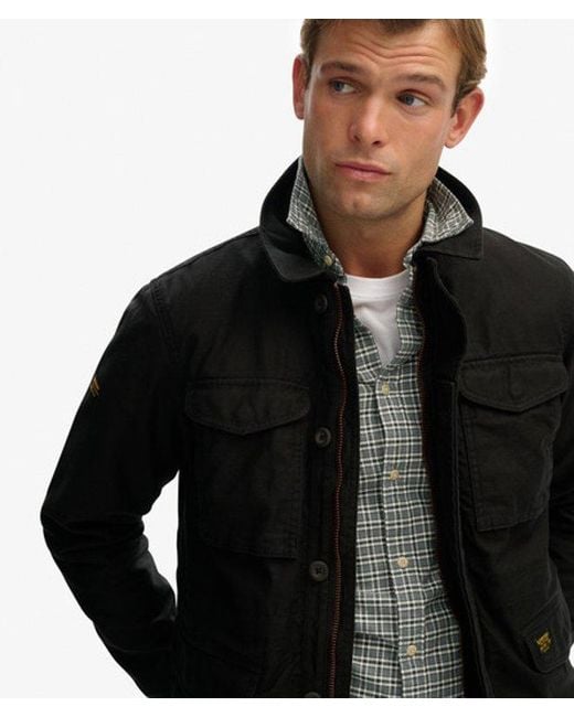 Superdry Black Collared M65 Jacket for men