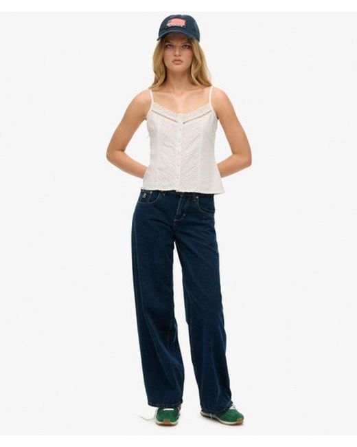 Superdry White & Co Lace Button Through Cami Top
