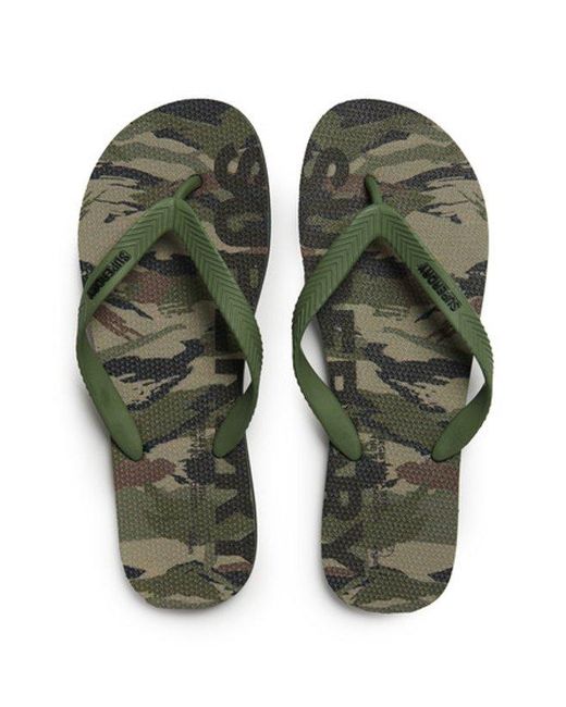 Superdry Green & Co Logo Flip Flops for men