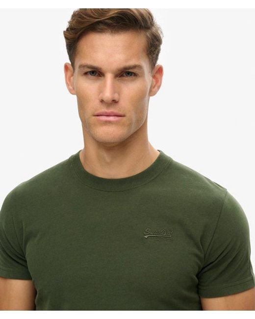 Superdry Green & Co Essential Logo Embroidered T-shirt for men