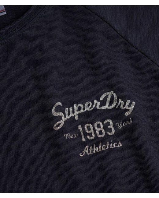 Superdry Blue & Co Athletic Essentials Slub Graphic T-shirt