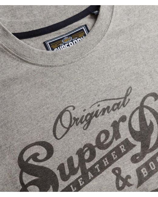 Superdry Gray & Co Leather & Boot Co Script T-shirt for men