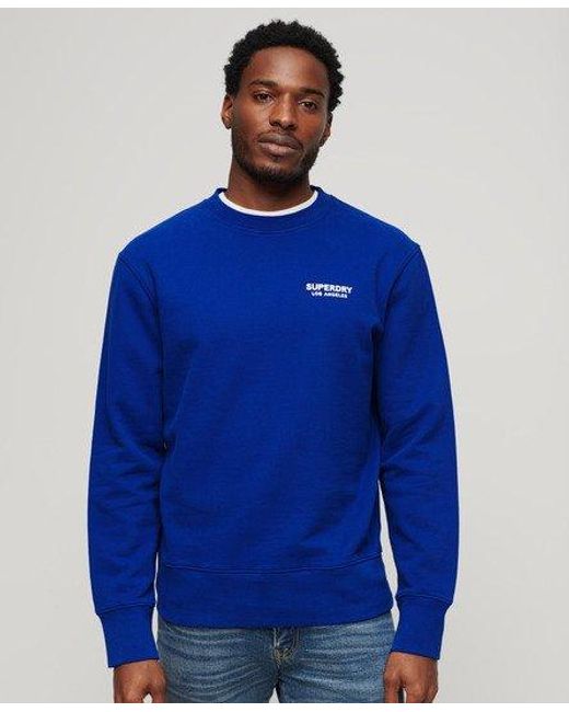 Superdry Blue Sport Loose Crew Sweatshirt for men