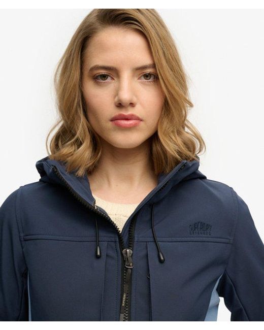 Superdry Blue & Co Hooded Colourblock Trekker Jacket