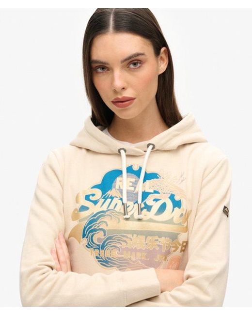Superdry White & Co Vintage Logo Itago Hoodie