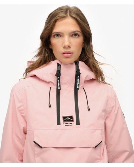 Superdry Pink Freestyle Overhead Ski Jacket