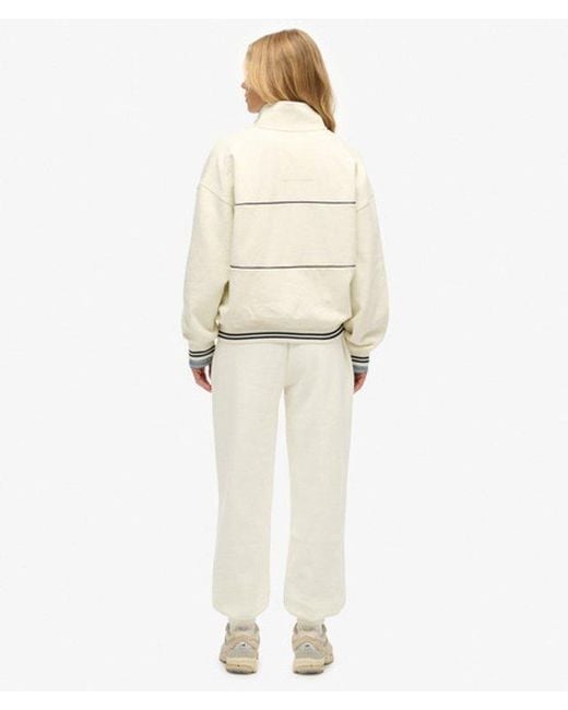 Superdry White Country Club Cuff Joggers