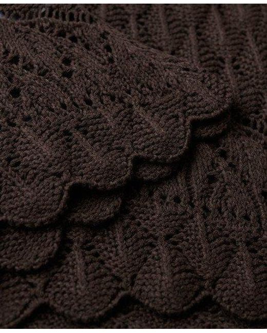 Superdry Black Crochet Cami Top