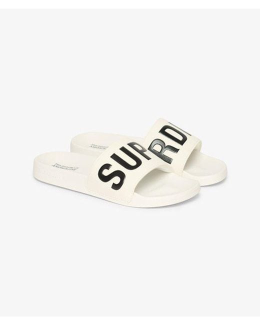 Superdry White & Co Vegan Core Pool Sliders