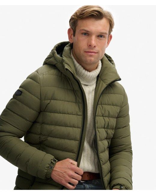 Superdry Green & Co Hooded Fuji Padded Jacket for men