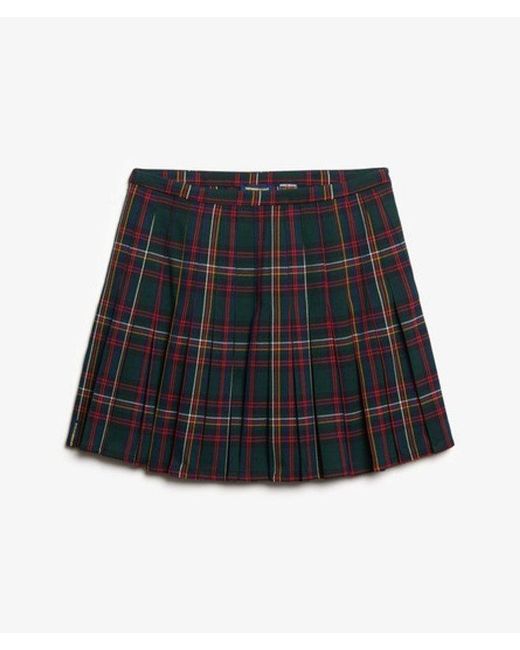 Superdry Black Check Mini Skirt