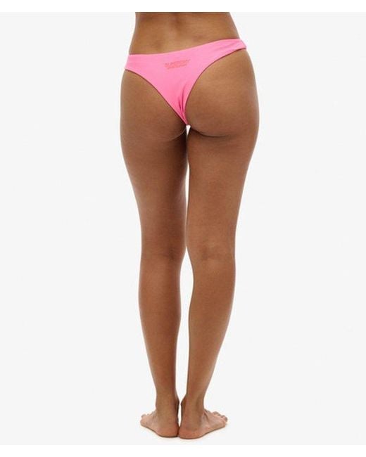 Superdry Pink & Co Logo Brazilian Bikini Briefs