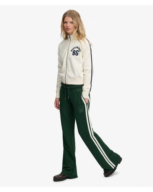 Superdry White & Co Athletic Essentials Stripe Flare joggers
