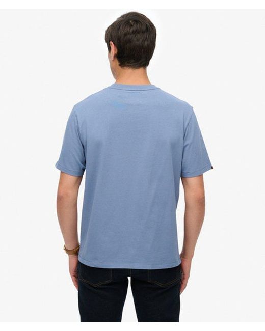 Superdry Blue Vintage Athletic Essential Graphic T-shirt for men