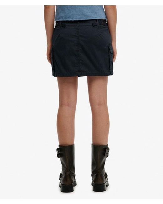 Superdry Blue Cargo Mini Skirt