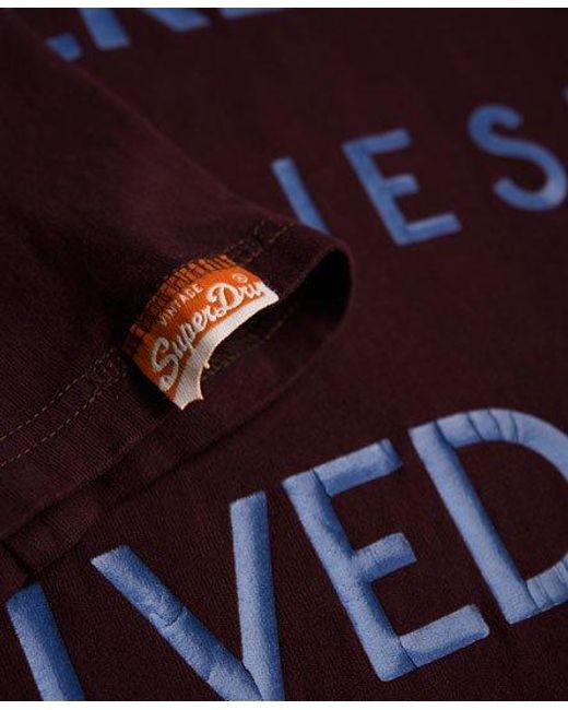 Superdry Purple Selvedge T-Shirt Fig for men