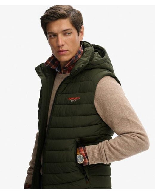 Superdry Green & Co Hooded Fuji Padded Gilet for men