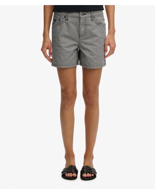Superdry Blue & Co Mid Rise Stripe Shorts