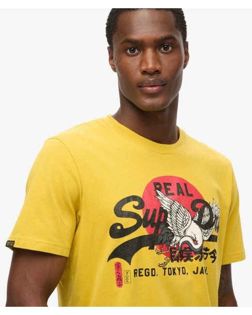 Superdry Metallic & Co Tokyo Graphic T Shirt for men