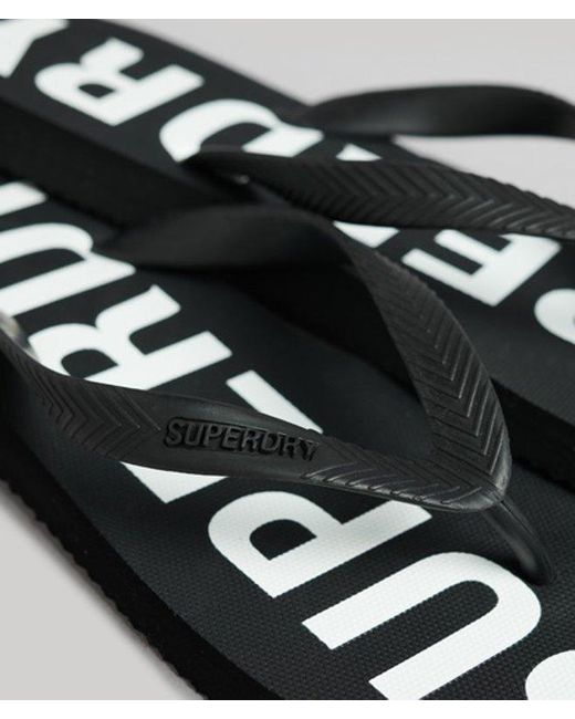 Superdry Black & Co Code Core Sport Flip Flops for men