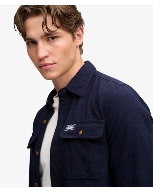 Superdry Blue & Co Trailsman Relaxed Fit Overshirt for men