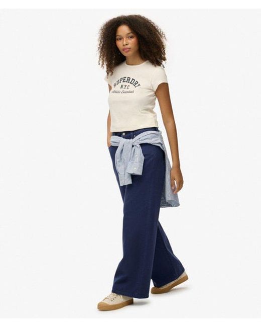 Superdry Blue & Co Mid Rise baggy Pants