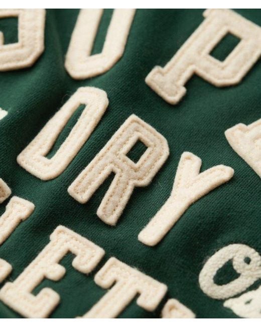Superdry Green & Co Athletic Essentials Applique Oversized Hoodie
