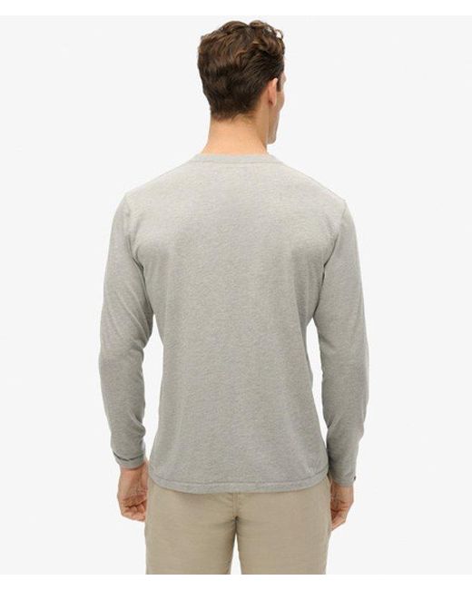 Superdry Gray & Co Athletic Essentials Long Sleeve Top for men