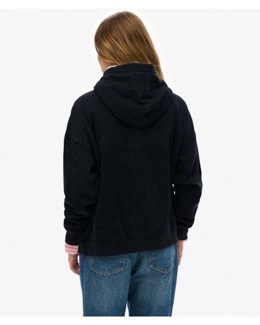 Superdry Black Athletic Essentials Relaxed Hoodie