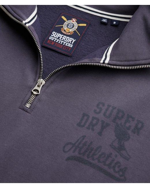 Superdry Blue & Co Athletic Essentials Half Zip Sweatshirt for men