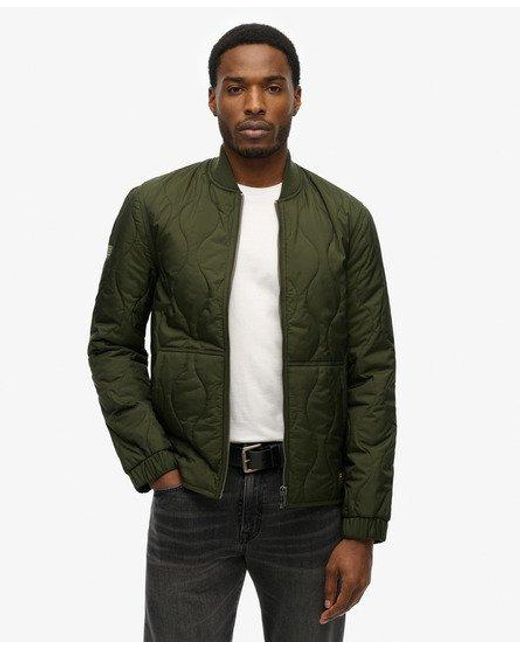 Superdry Green Surplus Quilted Liner Jacket for men