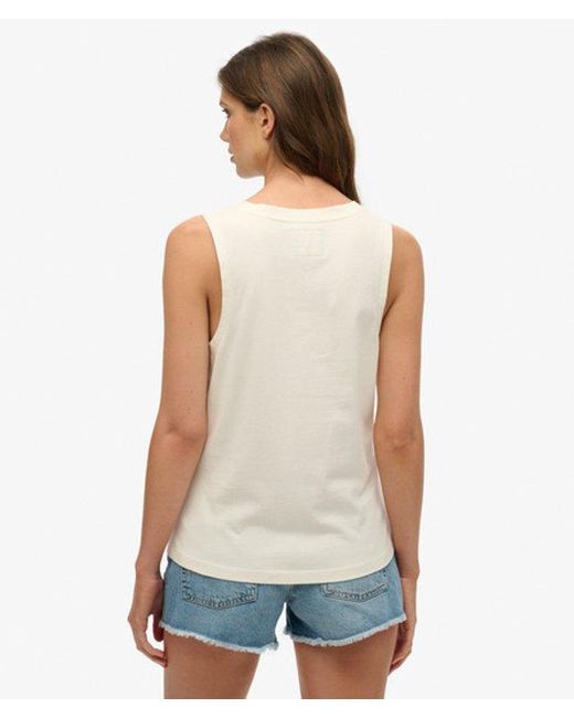 Superdry Blue & Co Vintage Logo Neon Scoop Neck Tank