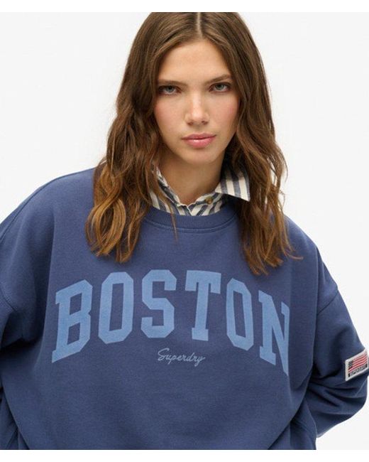 Superdry Blue & Co Athletic Essentials Relaxed Crew Sweatshirt