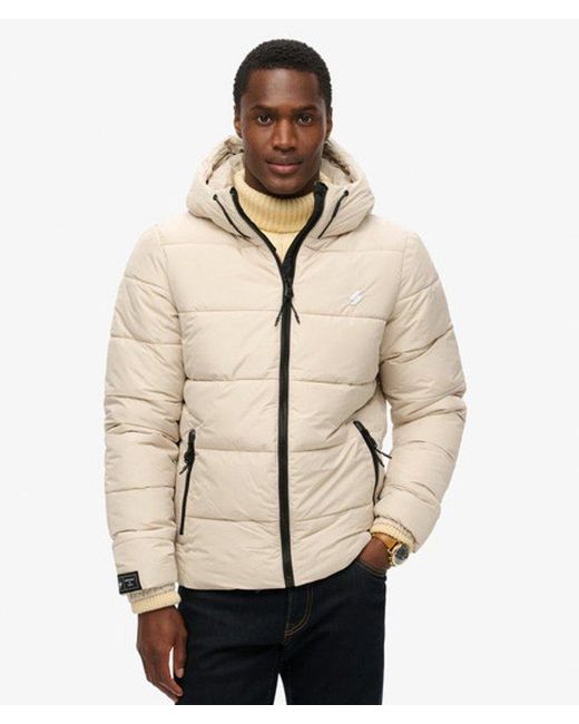 Superdry Natural & Co Hooded Sports Puffer Jacket for men