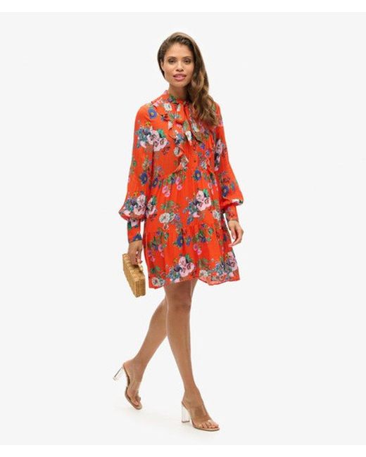 Superdry Red Studios Off Duty Mini Dress