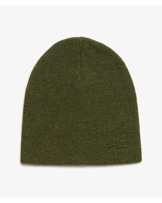 Superdry Green & Co Essential Logo Knitted Beanie Hat for men