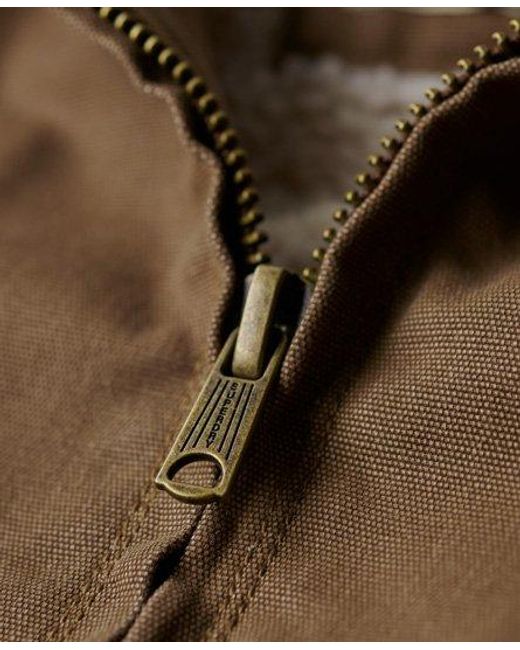 Bomber à capuche vintage workwear Superdry pour homme en coloris Brown