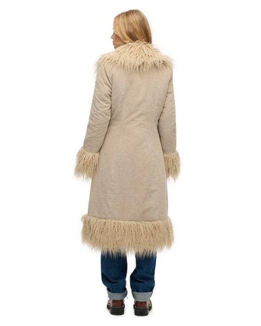Superdry Blue Long Afghan Coat