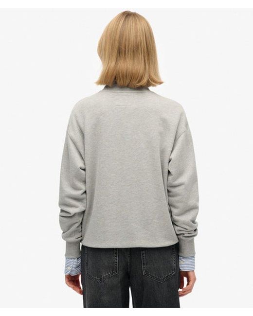 Superdry Gray & Co British Design Relaxed Crew Sweatshirt